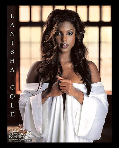 Lanisha Cole - Music Video Beauties RARE 8x10 Glossy: White Robe<br/>*Signed Option Available