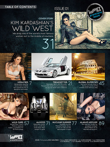 WMB 3D Magazine Issue #1 Table of Contents